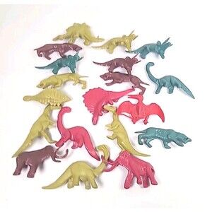 Vintage Prehistoric Playset Dinosaurs Lot of 19 Hong Kong